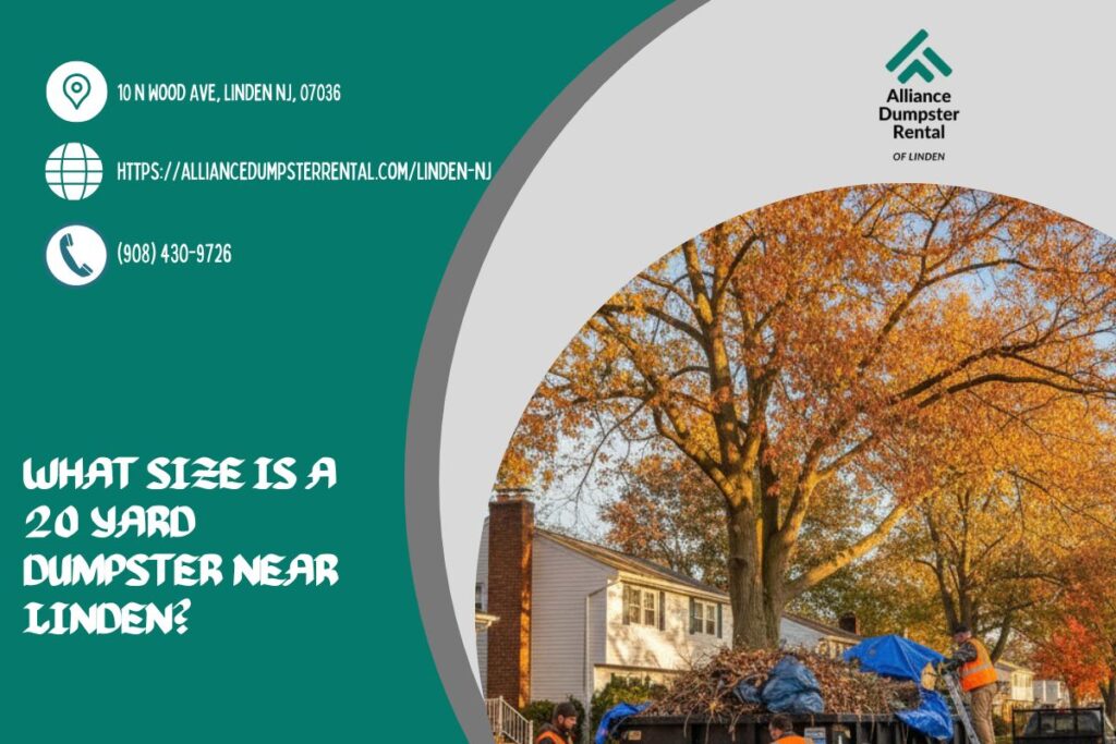 What Size Is A 20 Yard Dumpster near Linden